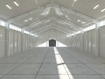 Warehouse White Office 3D model