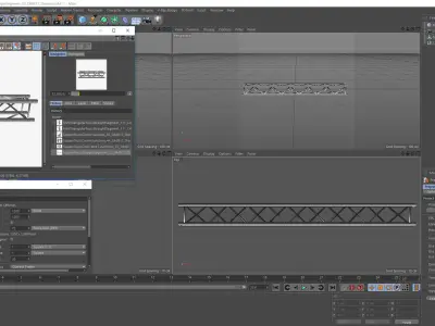 Square Truss Straight Segment 2 3D model