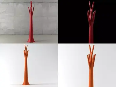 Tree coat rack 3D model
