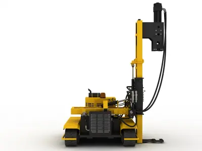  Pile Driver Machine Design Realistic High Detailed 