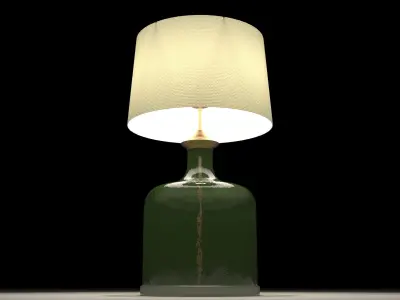 Lamp of a Green Glass Bottle - 3ds Max 3D model