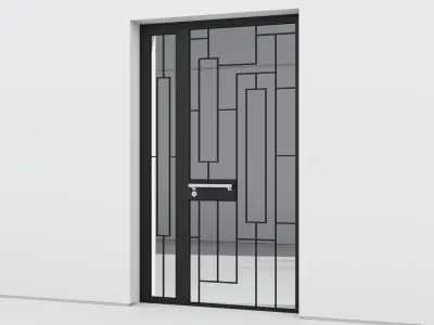 Aluminium door 291 3D model