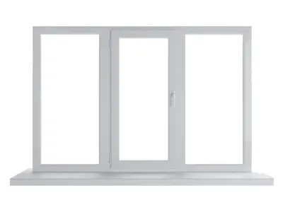 Large plastic window - white 3D model