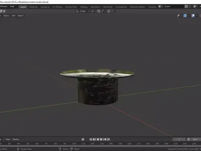 Modern Marble coffee table PBR Low-poly 3D model