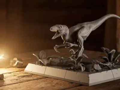 jurassic park velociraptor 3D Print Model 3D print model