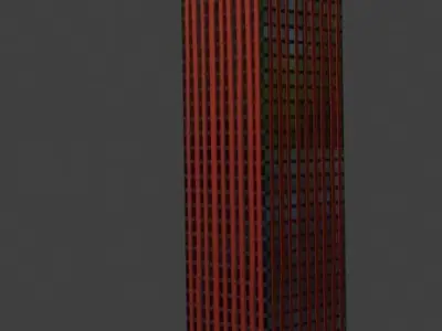 Rotterdam - The Red Apple Building Low-poly 3D model