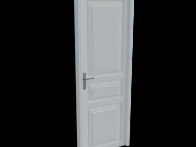 Single Door with molds and frame 3D model