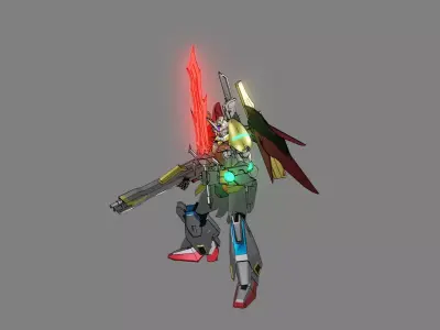 Attacker Gundam 7 3D model