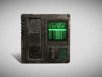 Sci-fi Panel Element Low-poly 3D model get