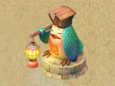 Cartoon version - fat bird light 3D model