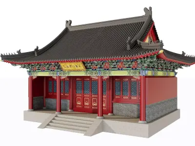 Imperial  Hall -- Single-Eaved Historic Pavilion 3D model