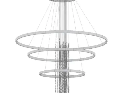 BONNET circular chandelier with lights 3D model