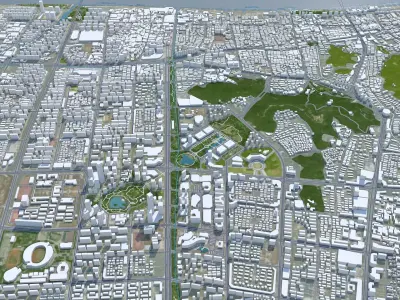 Taizhou Zhejiang China 120km Low-poly 3D model