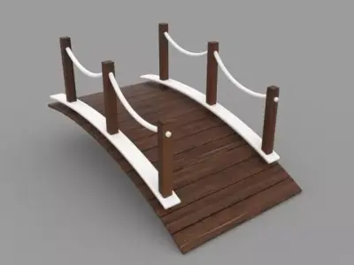 Japanese Garden Bridge 3D model