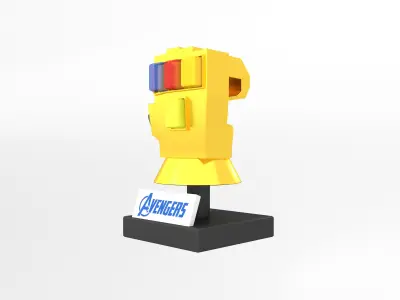 Lego Infinity Gauntlet v2 004 Low-poly 3D model