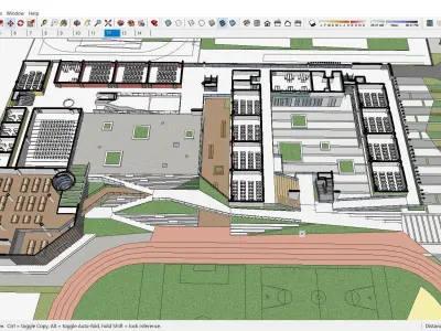 Sketchup School and University L4 3D model