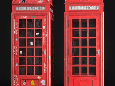 London Telephone Booth 3D model