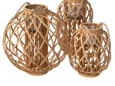 Lantern Samoa and Mauritius Willow Wood 3D model