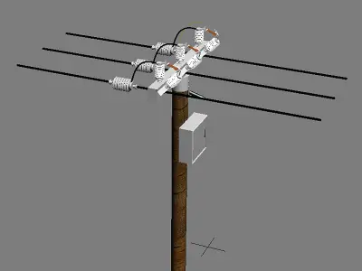 Electrical Post MAX 2010 3D model