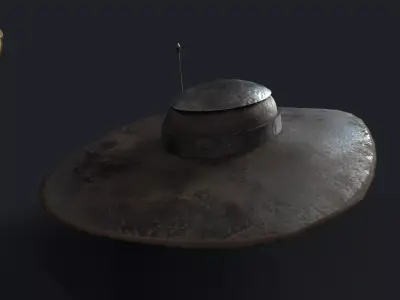 Sci-Fi Bounty Hunter Hat Low-poly 3D model