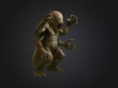 Lurking Menace Low-poly 3D model