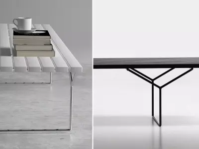 Bertoia Bench Free 3D model