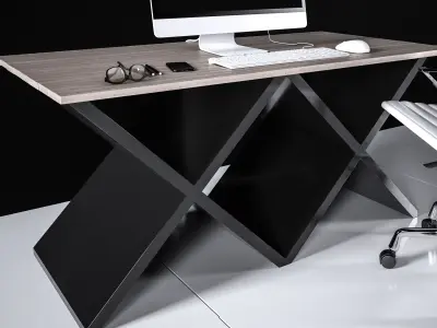 Office Desk - Interior Office Furniture 04 3D model