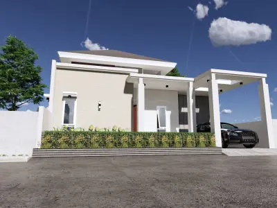 Modern House Design 1 Floor full interior rady enscape render 3D model