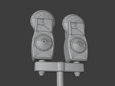 Parking Meter x 2 Low-poly 3D model