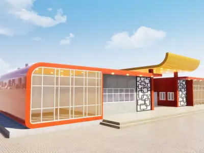 Rest Swimming Pool Building 3D model