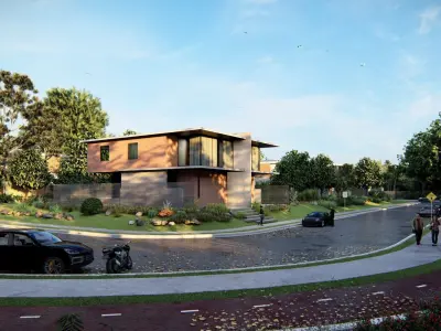 Casa Scene-villa-modern house 3D model 23