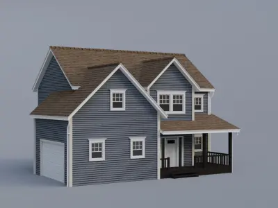 Low Poly house 16 Low-poly 3D model