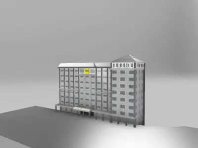Sti building Low-poly 3D model