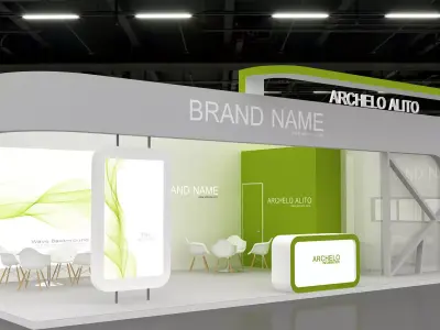 exhibition booth stand 3d model tradeshow 3D model