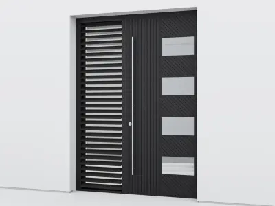 Aluminium door 264 3D model