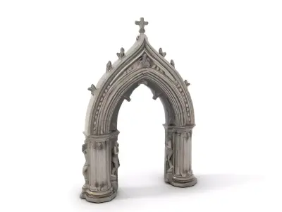 Gothic Stone Archway model pack Low-poly 3D model
