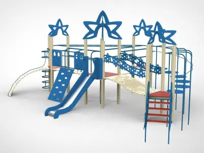 Playground for kids 3D model 12