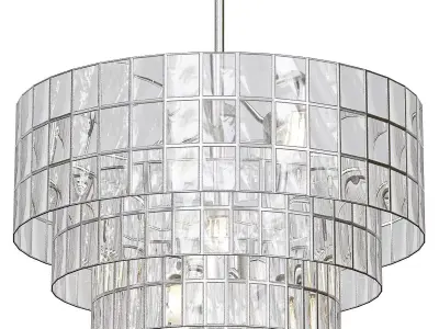 Capiz Tiered Chandelier 3D model
