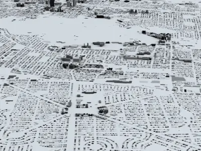 Montreal Streets and Buildings 3D model