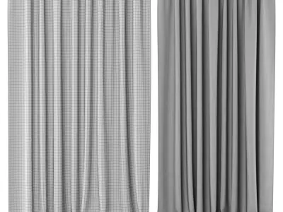 Curtains 130 HR BELGIAN TEXTURED LINEN DRAPERY 3D model