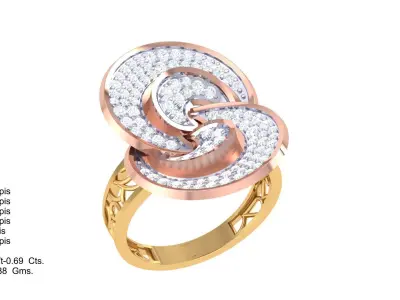 Women Ring  Render 3dm STL OBJ FBX Details 3D print model 305