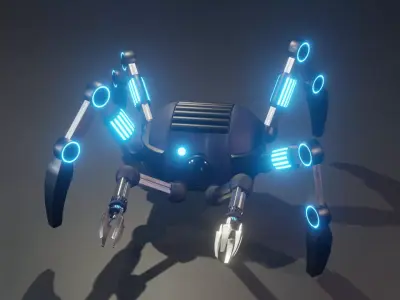 Robotspider animation 3D model