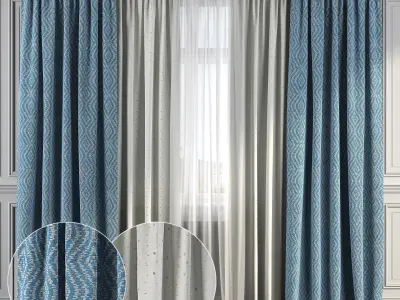 Curtain Set 181 3D model