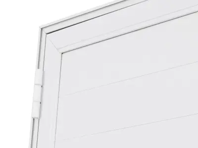 Wooden Single door  Low-poly 3D model