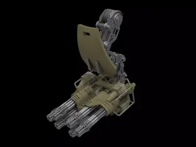 Sci-fi Minigun 3D print model