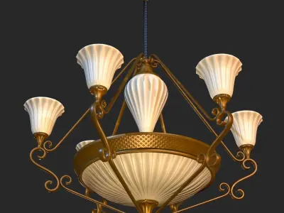 Vintage Light Pack PBR Game Ready Low-poly 3D model