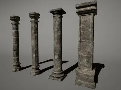 Modular Dungeon Catacomb Low-poly 3D model
