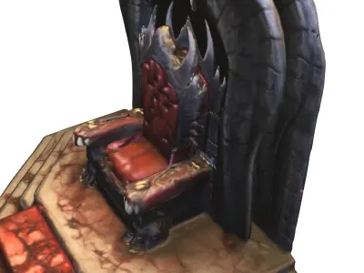Vampire Throne of Blood Low-poly 3D model