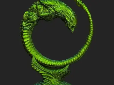 Alien xenomorph Chestburster lot 3D model