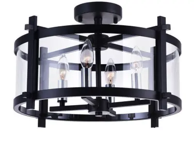 Maren Light Lantern Drum Semi Flush Mount 3D model
